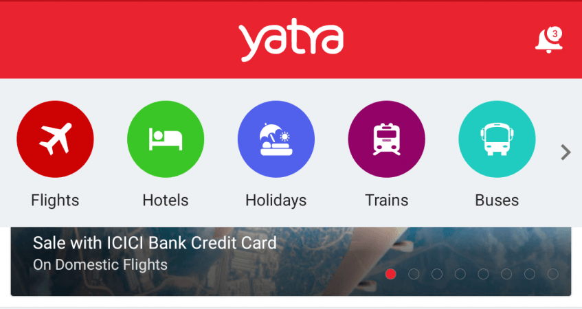 The online booking platform Yatra