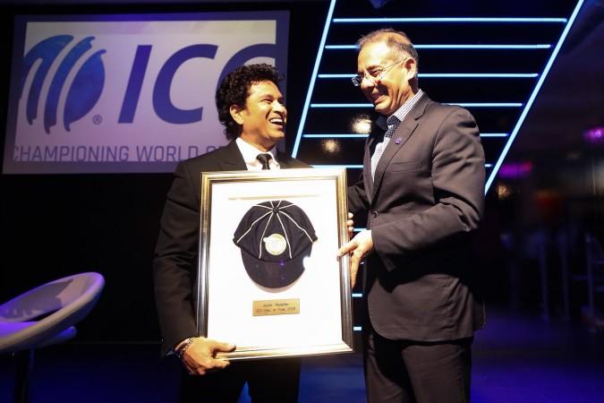 Sachin at the Hall of Fame ceremony Sachin Hall of Fame