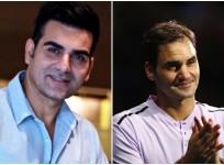 Arbaaz Khan and Roger Federer