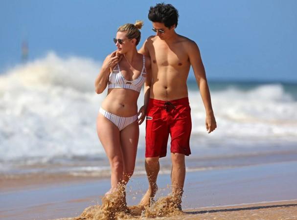 Cole Sprouse and Lili Reinhart at the beach Cole Sprouse and Lili Reinhart
