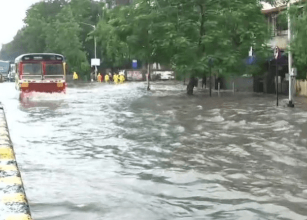 Bus routes had to be diverted due to waterlogging. mumbai rains