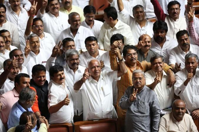 Yeddyurappa to be sworn in as Chief Minister at 6 pm today BS Yeddyurappa with BJP MLAs