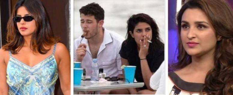 Priyanka Chopra, Nick Jonas and Parineeti Chopra