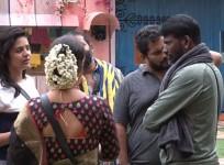 Transgender Tamanna Simhadri with Mahesh Vitta and other housemates on Bigg Boss Telugu 3