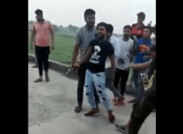 man fires at his birthday cake