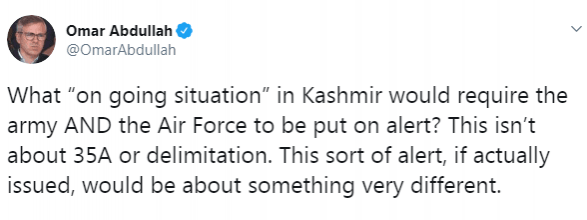 Omar Abdullah tweet