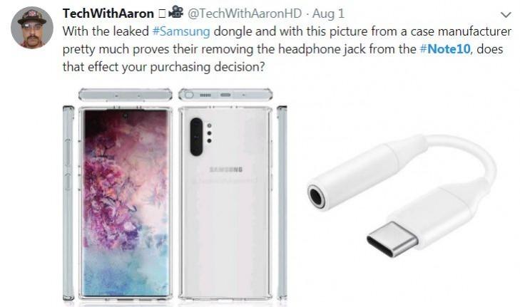 Samsung headphone dongle Samsung Note 10