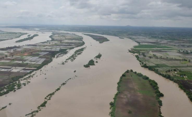 Aerial view of North Karnataka affected by floods Aerial view of North Karnataka affected by floods