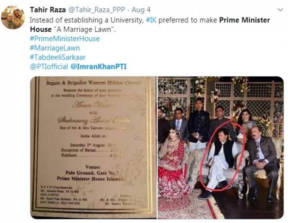 imran khan house wedding venue tweet 5