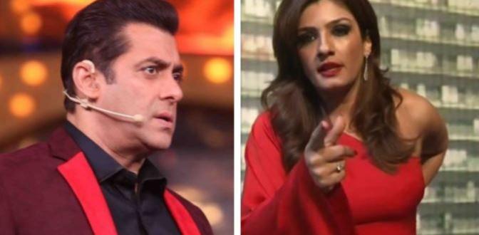Salman Khan and Raveena Tandon