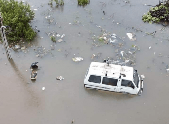 Shahapur in Belagavi district submerged under water Shahapur in Belagavi district submerged under water
