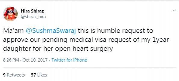 sushma swaraj tweet 1