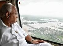 BS Yediyurappa conducts aerial survey
