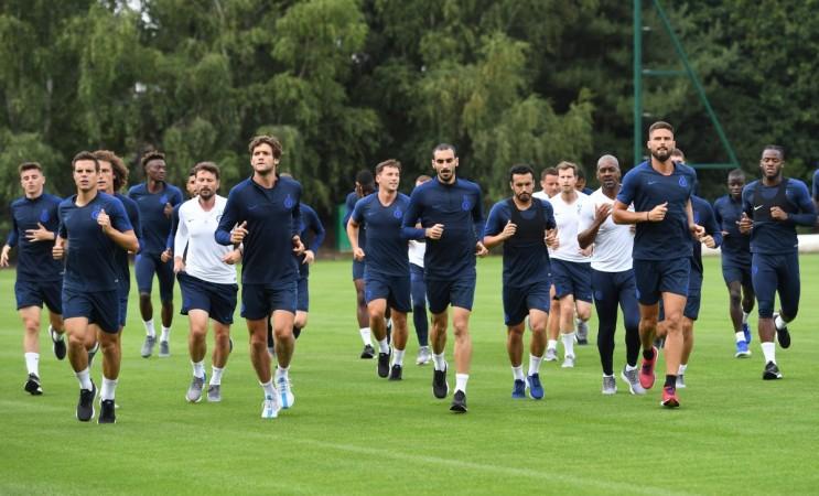 Chelsea players training. chelsea