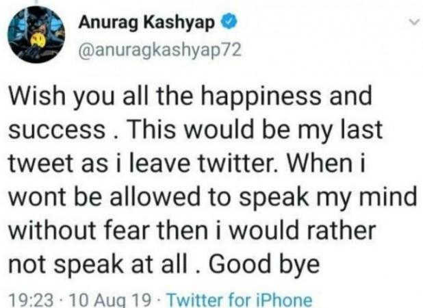 anurag kashyap tweet