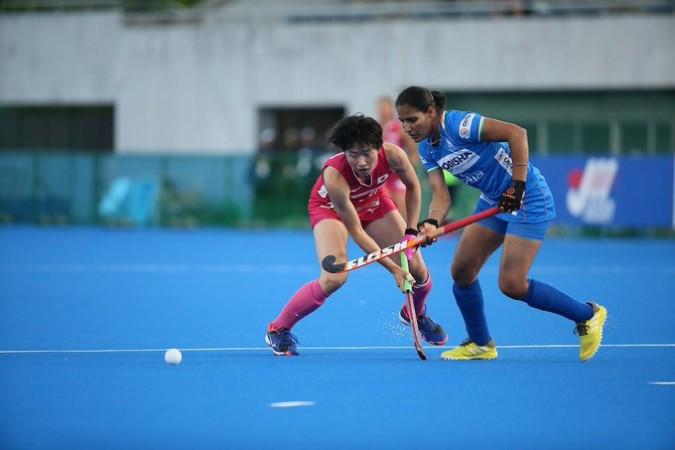 Gurjit Kaur in action against Japan Gurjit Kaur