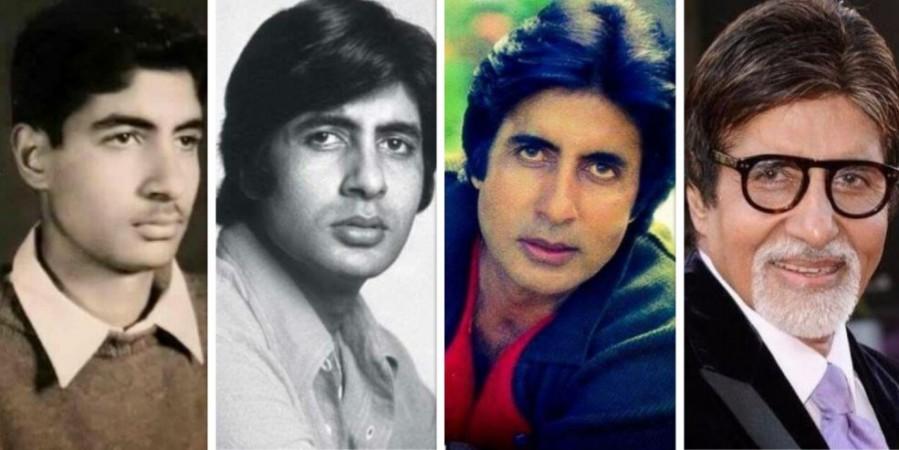 Amitabh Bachchan then and now