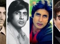 Amitabh Bachchan then and now