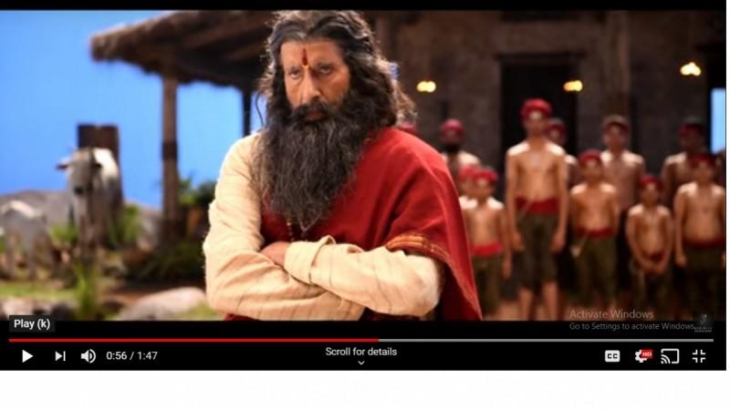 Screenshot from the making video Sye Raa