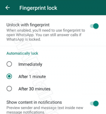 WhatsApp gets fingerprint lock support on Android WhatsApp gets fingerprint lock support on Android