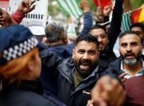 anti-India protests in London on Independence Day