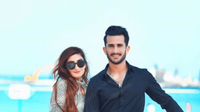 Hasan Ali with his wife Hasan Ali wife