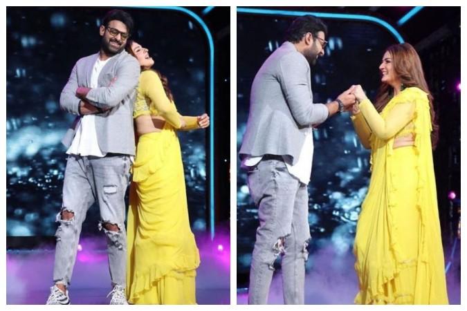 Saaho star Prabhas dances with Raveena Tandon in Nach Baliye 9 Saaho team in Nach Baliye 9