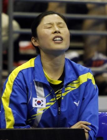 Kim Ji Hyun is known for being very animated on the courtside Kim Ji Hyun