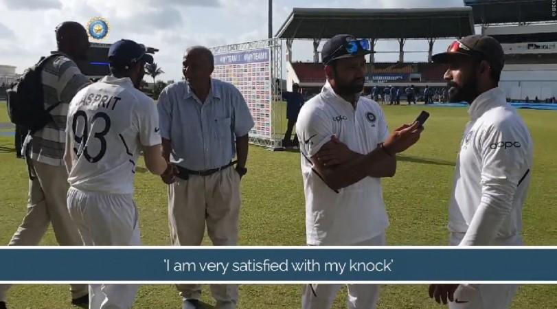 Sir Andy and Sir Curtley greet Bumrah while Rohit talks to Rahane Jasprit Bumrah