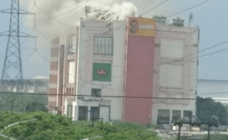 No casualties or injuries have been reported. spice mall fire
