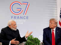 Donald Trump meets Indian Prime Minister Narendra Modi