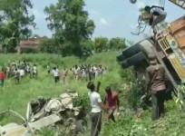 UP truck overturned