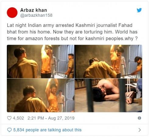 Twitter user wrongly uses TV serial still as Kashmiri journalist beaten up by Indian Army