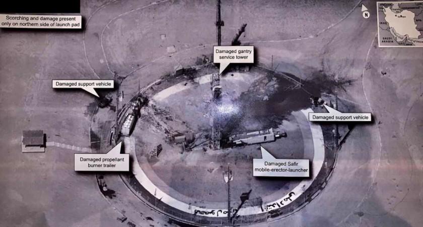 Undisclosed image showing the aftermath of the explosion at the Imam Khomeini Space Centre. Damaged Iranian Space Center