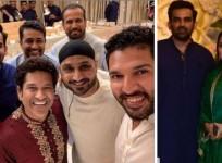 Cricketers at Ambani Ganesh Chaturthi puja