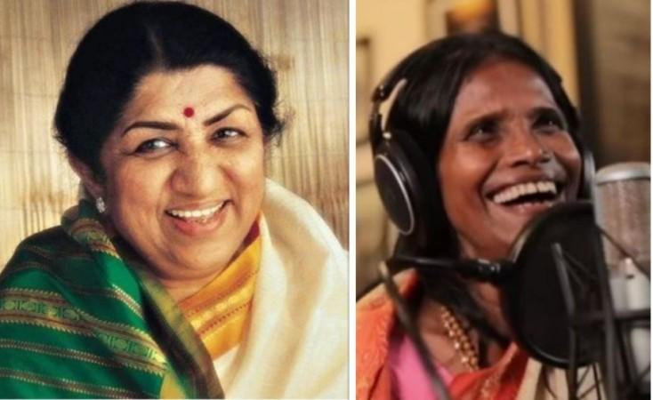 Lata Mangeshkar and Ranu Mondal Lata Mangeshkar and Ranu Mondal