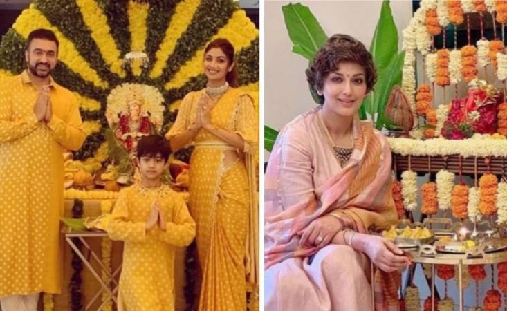 Shilpa Shetty with family, Sonali Bendre