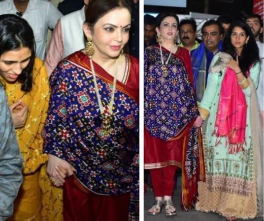 Nita Ambani with Shloka Mehta, Radhika Merchant