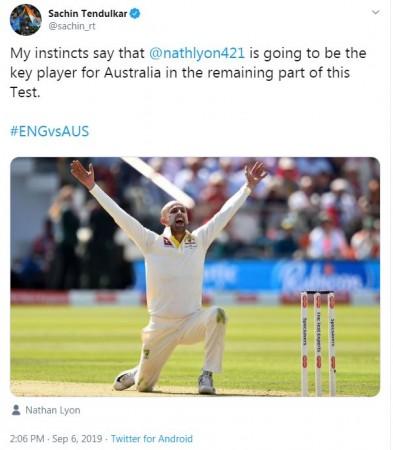 Tendulkar's tweet Sachin Tendulkar tweet