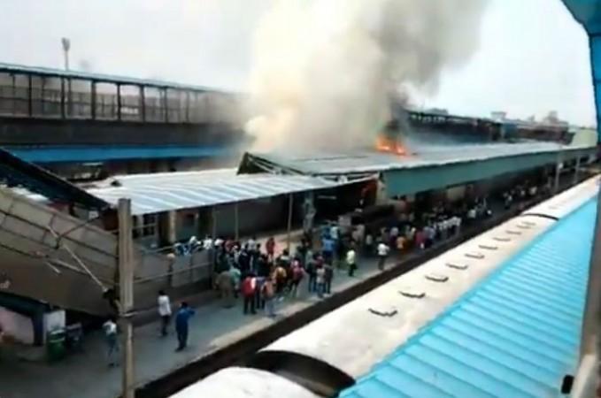 A fire broke out at the New Delhi railway station on September 6, 2019. Delhi fire