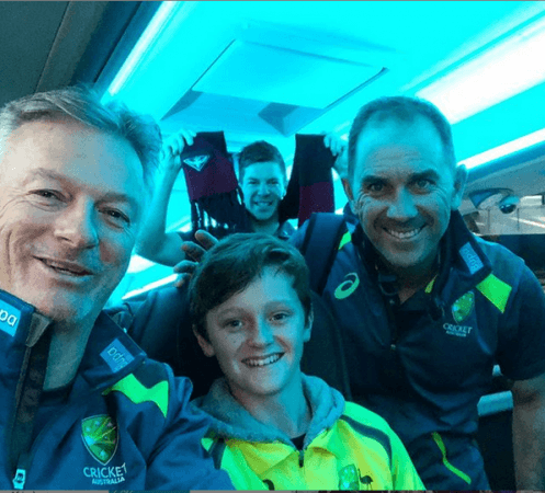 Steve Waugh, Max Waight and Justin Langer. steve waugh, max, justin langer