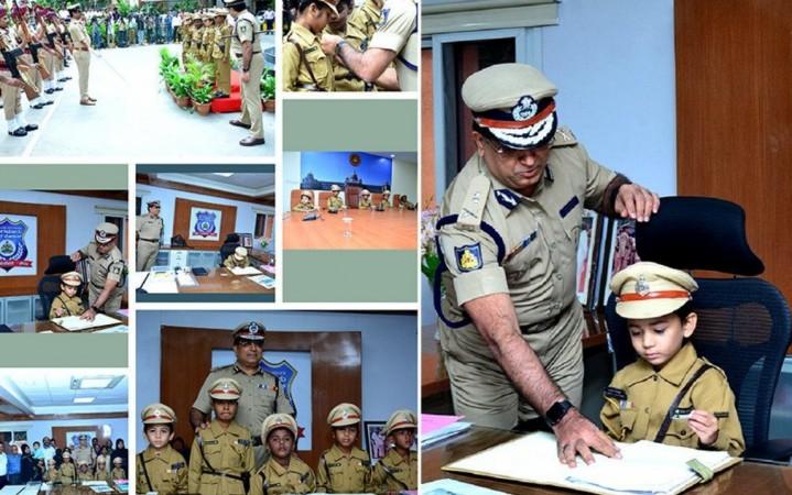 Bengaluru City Police organised an event in the Silicon Valley, where five terminally ill kids were made police Commissioners for a day on Monday (September 9). Bengaluru City Police organised an event in the Silicon Valley, where five terminally ill kids were made police Commissioners for a day on Monday (September 9).
