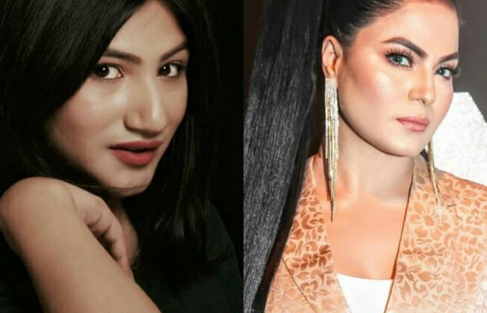 Mahika Sharma and Veena Malik Mahika Sharma and Veena Malik