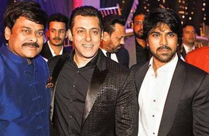 Chiranjeevi, Salman Khan and Ram Charan