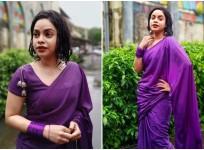 Sumona Chakravarti in Mumbai rains