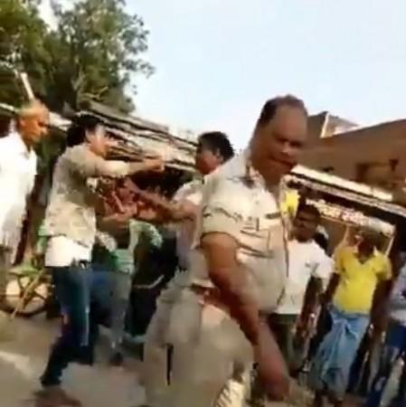 Screeshot of the video put out by Piyush Rai. UP police