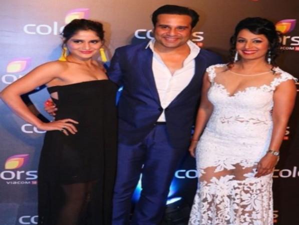 Aarti Singh with Krushna Abhishek and his wife Kashmera Bigg Boss 13 contestant Aarti Singh