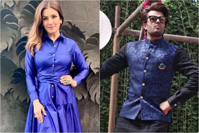 Raveena Tandon, Maniesh Paul Raveena Tandon, Maniesh Paul