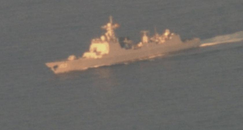 The picture has been taken when the frigate was passing through the Indian waters. indian ocean region