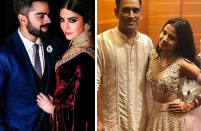 Virat - Anushka, Dhoni - Sakshi Virat - Anushka, Dhoni - Sakshi